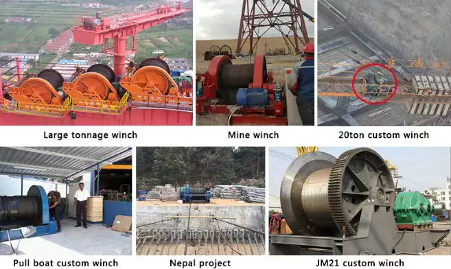 application of winch drive